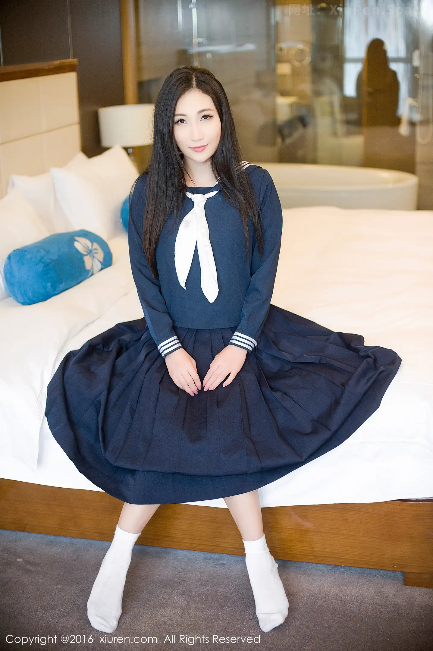 图片[2]-[XiuRen秀人网]VOL.654 嫩模Wendy智秀私房吊带睡裙白嫩肌肤秀丰乳肥臀极致诱惑写真64P-秀人网官方网站
